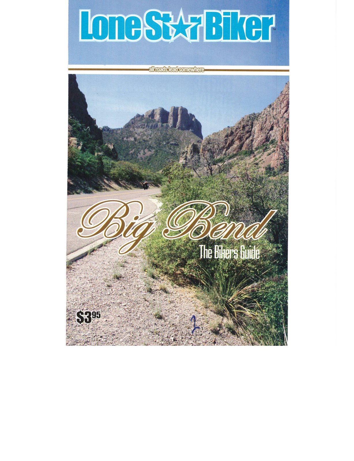 Lone Star Biker — Big Bend · September 2003 magazine cover