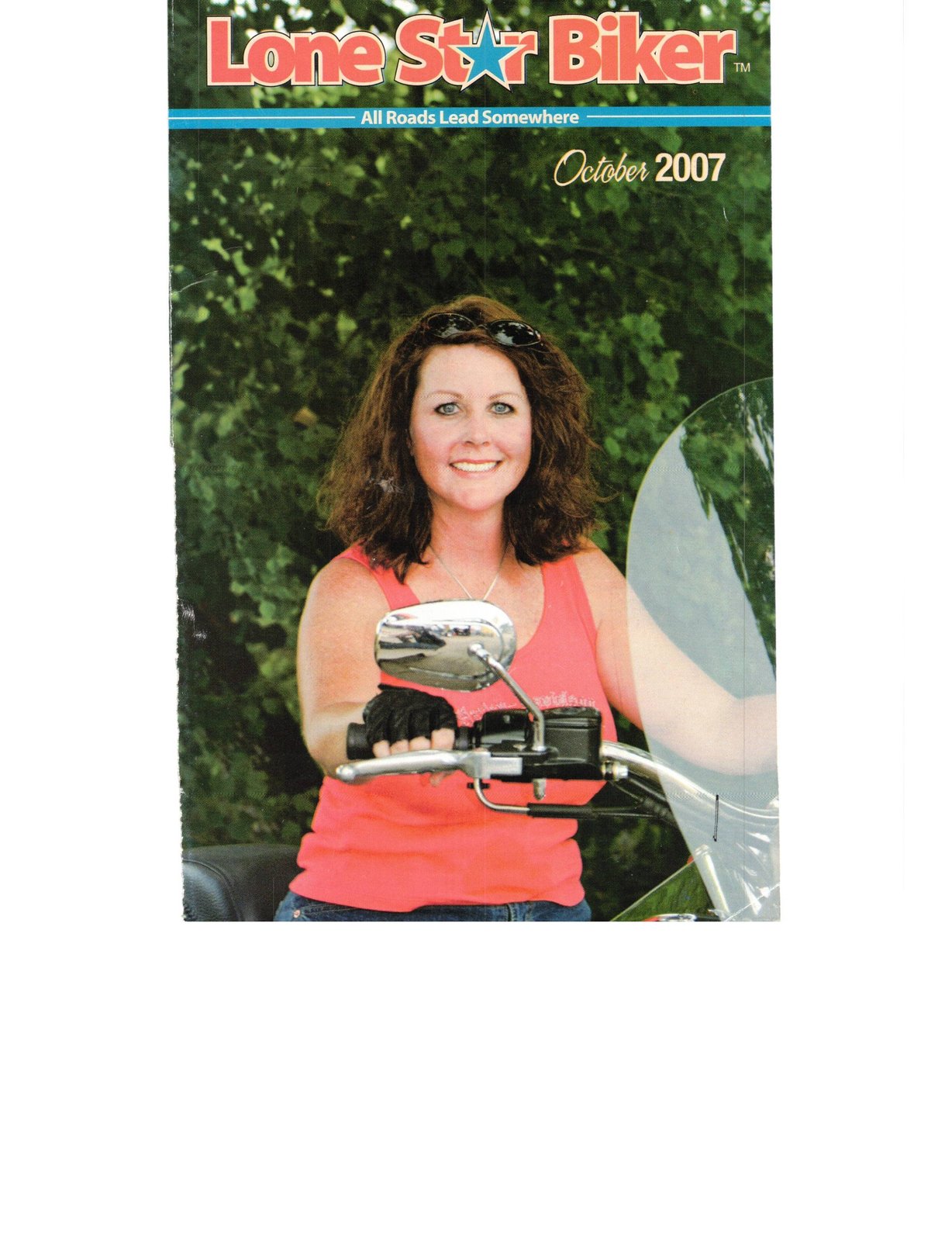 Lone Star Biker — Girls Can Ride Too · October 2007 magazine cover